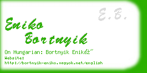 eniko bortnyik business card